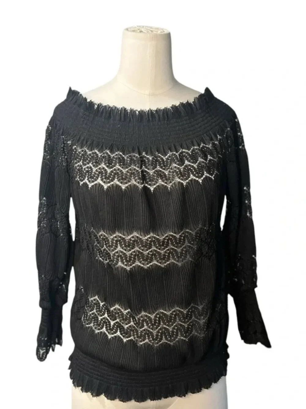 NWT Anthropologie Deletta Riley Off the Shoulder Top Womens Size XS